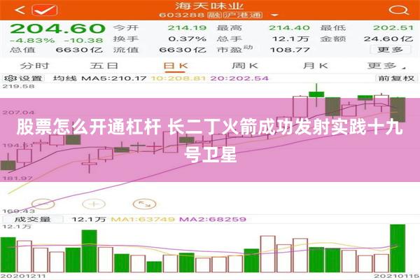 股票怎么开通杠杆 长二丁火箭成功发射实践十九号卫星