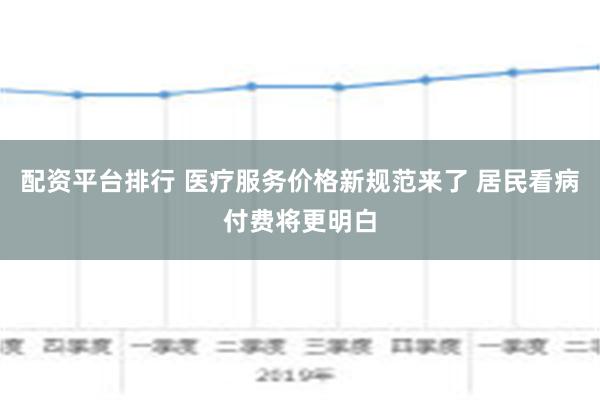 配资平台排行 医疗服务价格新规范来了 居民看病付费将更明白