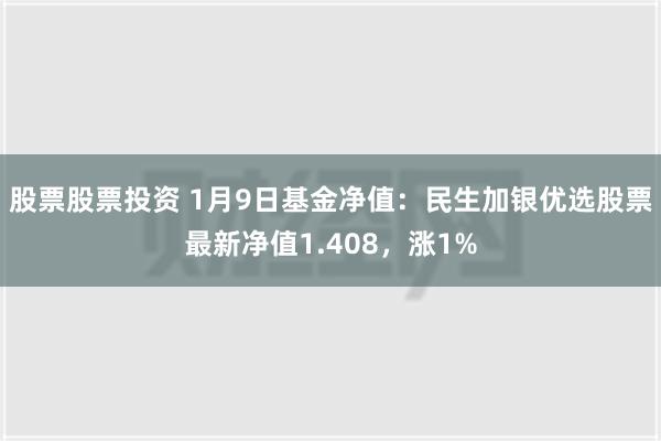 股票股票投资 1月9日基金净值：民生加银优选股票最新净值1.408，涨1%